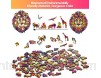 SPECOOL Puzzle en Bois Mysterious Lion 3D Puzzle Coloré Unique Forme Animale Jigsaw Pieces Puzzle en Bois Meilleur Cadeau pour Adultes et Enfants Collection de Jeux de Famille Lion