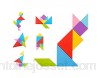 Tooky Toy Puzzle tangram enfant - Forme géométrique en bois - Puzzle enfant - Jouet d\'apprentissage pour enfants - Blocs en bois - Jeu enfant