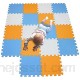 MQIAOHAM bébé dalles enfants jeux jouet mousses puzzle salle sol souple tapis non toxique Blanc-Orange-Bleu 101102107