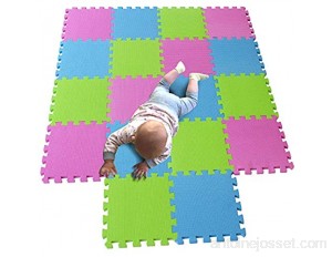 MQIAOHAM tapis de sol puzzle tapis mousse bebe jeu enfant aire de jeux pour puzzle enfants baby mat à ramper activite épais puzzle mat baby à ramper Rose Bleu Vertfruit 103107115