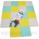 MQIAOHAM tapis de sol puzzle tapis mousse bebe jeu enfant aire de jeux pour puzzle multicolores enfants baby mat à ramper activite épais puzzle mat baby à ramper Blanc Jaune Vert 101105108