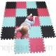 MQIAOHAM tapis de sol puzzle tapis mousse bebe jeu enfant aire de jeux pour puzzle multicolores enfants baby mat à ramper activite épais puzzle mat baby à ramper Noir Vert Rouge 104108109