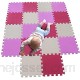 MQIAOHAM tapis de sol puzzle tapis mousse bebe jeu enfant aire de jeux pour puzzle multicolores enfants baby mat à ramper activite épais puzzle mat baby à ramper Rose Rouge Beige 103109110