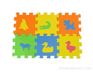 Rehomy Tapis de jeu en mousse EVA - 36 pièces - Puzzle - Tapis de sol emboîtable - En mousse EVA souple