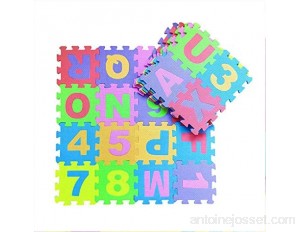 rongweiwang 36 pièces de Style nombres Childern de Puzzle Tapis de Tapis de Mousse bébé en Mousse EVA Jeu Jouer Interlocking Mousse Sol Ensembles Pad