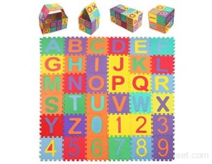 StillCool Puzzle Tapis Mousse Bébé 36 Pièces Tapis de Jeu Très Résistant pour Enfants Alphabets & Chiffres15cm x 15cm