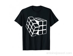 Awesome Rubix Rubiks Rubics Cube Line Art Problem Solver T-Shirt