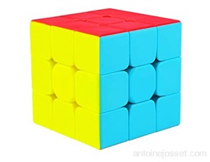 Cooja Speed Magic Cube 3x3 Puzzle Magique Cube de Vitesse 3x3x3 sans Autocollant Durable Lisse Rapide Facile à Tourner Jouets Cadeaux pour Garçons Filles