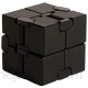 Gymy Infinite Cube Jouet de décompression en alliage d'aluminium Noir