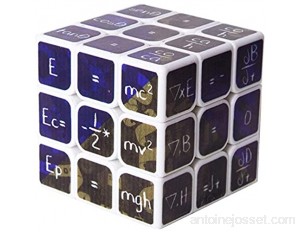 JIAFENG Mathématique Formule Cube 3x3x3 Vitesse Variable de Rotation des Puzzles Pratiques Outil d'apprentissage de l'outil d'apprentissage d'apprentissage Blanc Blanc