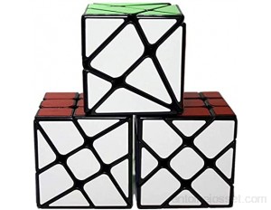 JIAFENG Pack de 3 dés + Moulinet Cube + Angle de Fluctuation Peinture Noire