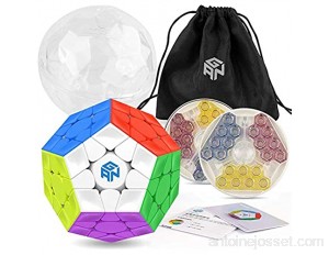 LEDM GAN Megaminx M Version 3 × 3 Cube Dodécaèdre Forme Puzzle sans Autocollant Jouet éducatif Cube Magique
