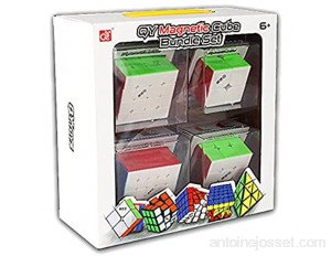 Pack de Cubes magnétiques Speedcube MS 4 en 1 2x2 3x3 4x4 5x5 - Stickerless