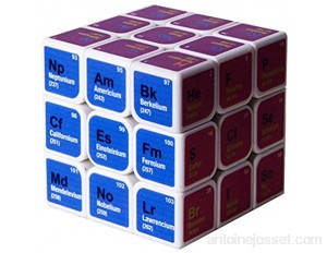 Tableau périodique des éléments Cube 3e commande cube design coloré Table périodique Magic Cube Afficher cadeau Science Freak Chemistry Lovers Formule d'apprentissage pour l'apprentissage amusant Q