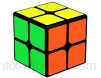 TOYESS Cube Magique 2x2 Speed Cube de Vitesse Magique Lisse Facile à Tourner Cadeau Parfait pour Enfants et Adultes，Noir