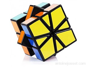 TOYESS Cube Magique Square One Cube Speed Cube de Vitesse Lisse Facile à Tourner Cadeau Parfait pour Enfants et Adultes，Noir