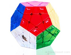 TOYESS Megaminx Cube 3x3 Stickerless Dodécaèdre Cube Magique 3x3x3 Jouet Cadeau Emballage pour Enfants et Adultes sans Autocollant
