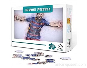 DJHYT 300 pièces Puzzle Star du Football uruguayen Luis Suárez Puzzle en Bois oeuvre Puzzle Bricolage Cadeaux pour Adultes Adolescents Enfants familles 38x26 cm