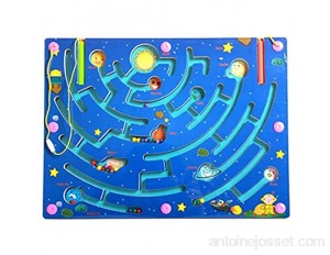 FunnyGoo Stylo de Grande Taille conduisant Le Labyrinthe en Bois de Labyrinthe de Labyrinthe de Perle pour des Enfants 3 Ans et Plus - Cadeau Parfait de Noël pour Vos Enfants Neuf planètes