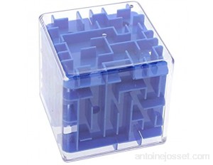 VANKER Adulte Enfant Élégant 3D Dédale Cube Magique Roulement Jeu Puzzle de Défi Bleu