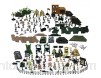 deAO 301 Set de Jeu Militaire avec Soldats Figurines Militaires Tanks Avions Drapeaux Sac de Rangement et Accessoires de Bataille