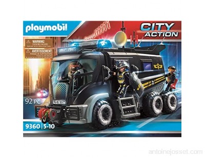 Playmobil - Camion Policiers d\'Élite avec Sirène et Gyrophare - 9360