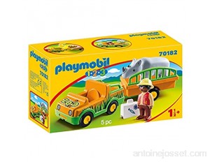 Playmobil - Vétérinaire avec Véhicule et Rhinocéros - 70182