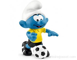 Schleich- Figurine Schtroumpf Footballeur avec Ballon The Smurfs 20806 Bleu