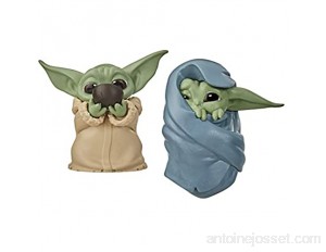 Star Wars The Mandalorian - Pack de 2 Figurines Baby Bounties The Child Bébé Yoda de 5 5 cm - Mangeant Un Crapaud et utilisant la Force