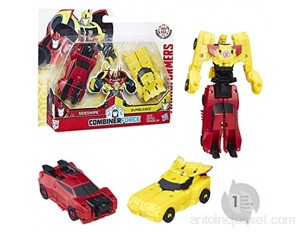 Transformers Robots in Disguise - Robot Combiner Pack de 2 Bumblebee et Sideswipe 15cm - Jouet Transformable 2 en 1