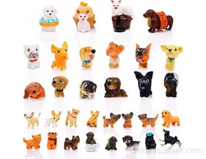 32 Pièces Mini Coffret de Jeu de Figurines de Chien en Plastique Jouet de Jeu de Simulation Minuscule Chiens Réalistes d'Imitation Peints Collection de Figurines Miniatures Animaux
