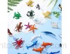 80 Pièces Figurines d\'animaux Marins de l\'Océan Jouet de Bain Animal en Plastique Réaliste sous la Vie Marine avec Boîte de Rangement pour Salle de Bain Piscine