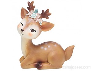 Comtervi Figurine Faon Ornements décoratifs Figurine cerf Faon Miniature 3D Bambi Figurines Animaux