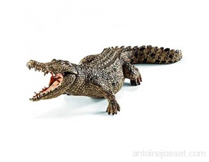 Figurine d'animal Sauvage De Crocodile D'alligator Figurine Animale Jouet De Collection Reptile Crocodile pour Filles Garçons Tout-Petits Enfants Figurine - 18.3X7.2X4cm