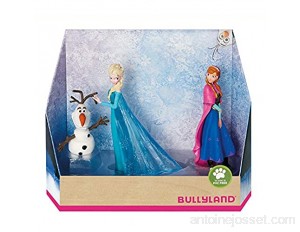 Bullyland 13446 - Jeu de Figurines Walt Disney La Reine des Glaces - Elsa Anna et Olaf Figurines peintes à la Main sans PVC pour Les Enfants pour Un Jeu imaginatif.