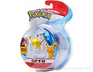PoKéMoN Clip 'N' Go Pikachu et Poké Ball Contient 1 Figurine et 1 Poké Ball New Wave 2021 sous Licence Officielle