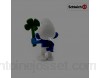 Schleich- Schtroumpf avec Trèfle Smurfs Figurine 20797 Bleu