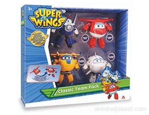 Super Wings Coffret Transforming x4 Figurines Robots Transformables du Dessin Animé Jouet Enfant à Partir de 3 Ans – 12 cm EU730206